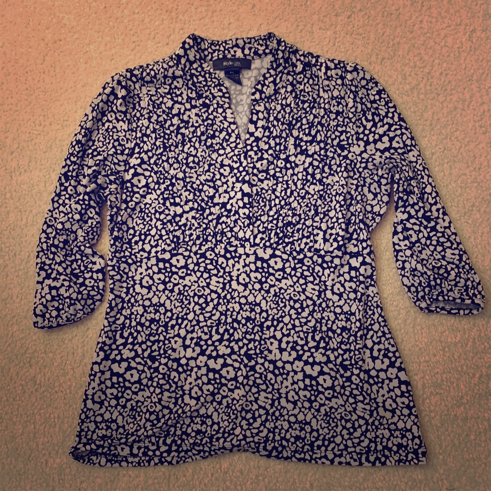 Styles &co. Cheetah work blouse